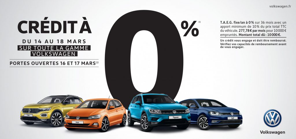 Volkswagen BYmyCAR Crédit à taux zéro
