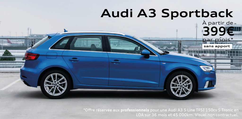Audi A3 à partir de 399€ par mois