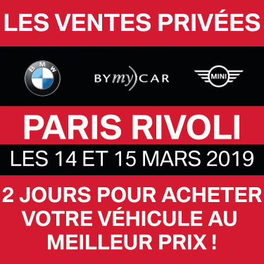 Ventes privées BMW BYmyCAR Paris Rivoli