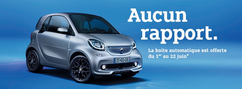 smart BYmyCAR boite automatique offerte