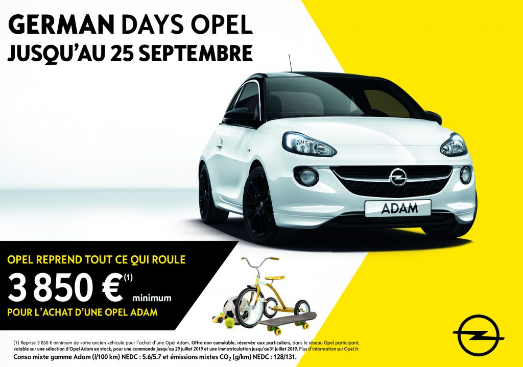 OPEL ADAM 3850 euros de reprise minimum