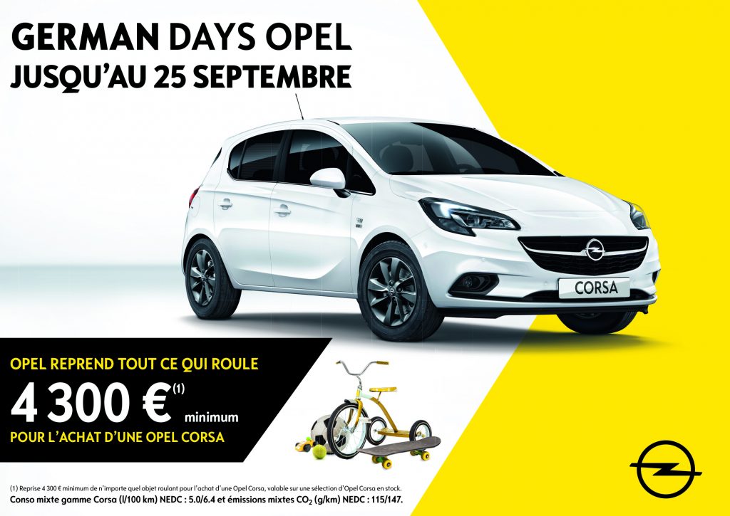 OPEL Corsa 4300 euros de reprise minimum