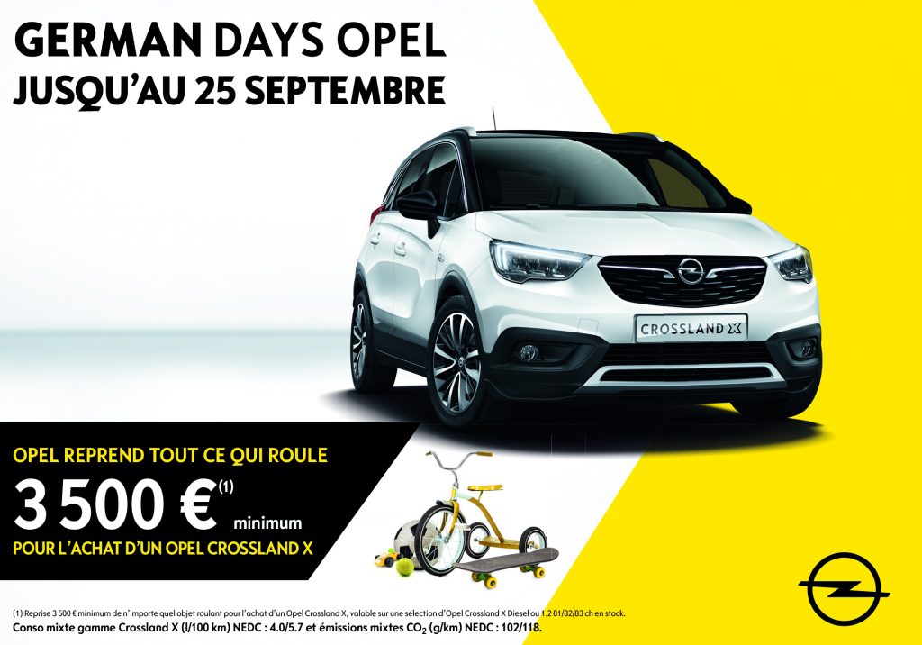 Opel Crossland X 3500 euros minimum de reprise