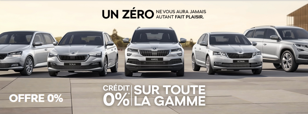 Skoda Taux 0 sur toute la gamme