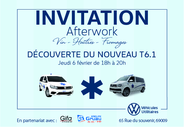 Invitation Afterwork Volkswagen utilitaires Lyon